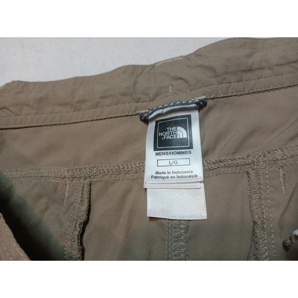 The North Face Paramount Convertible Hiking Pants Mens L Khaki Tan Zip Off Trail